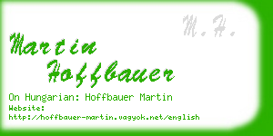 martin hoffbauer business card